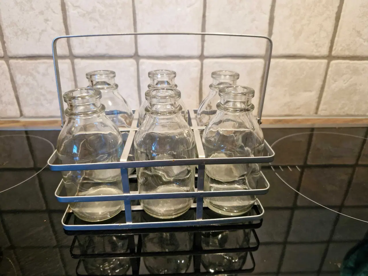 Billede 2 - Mini vaser i metalkurv 