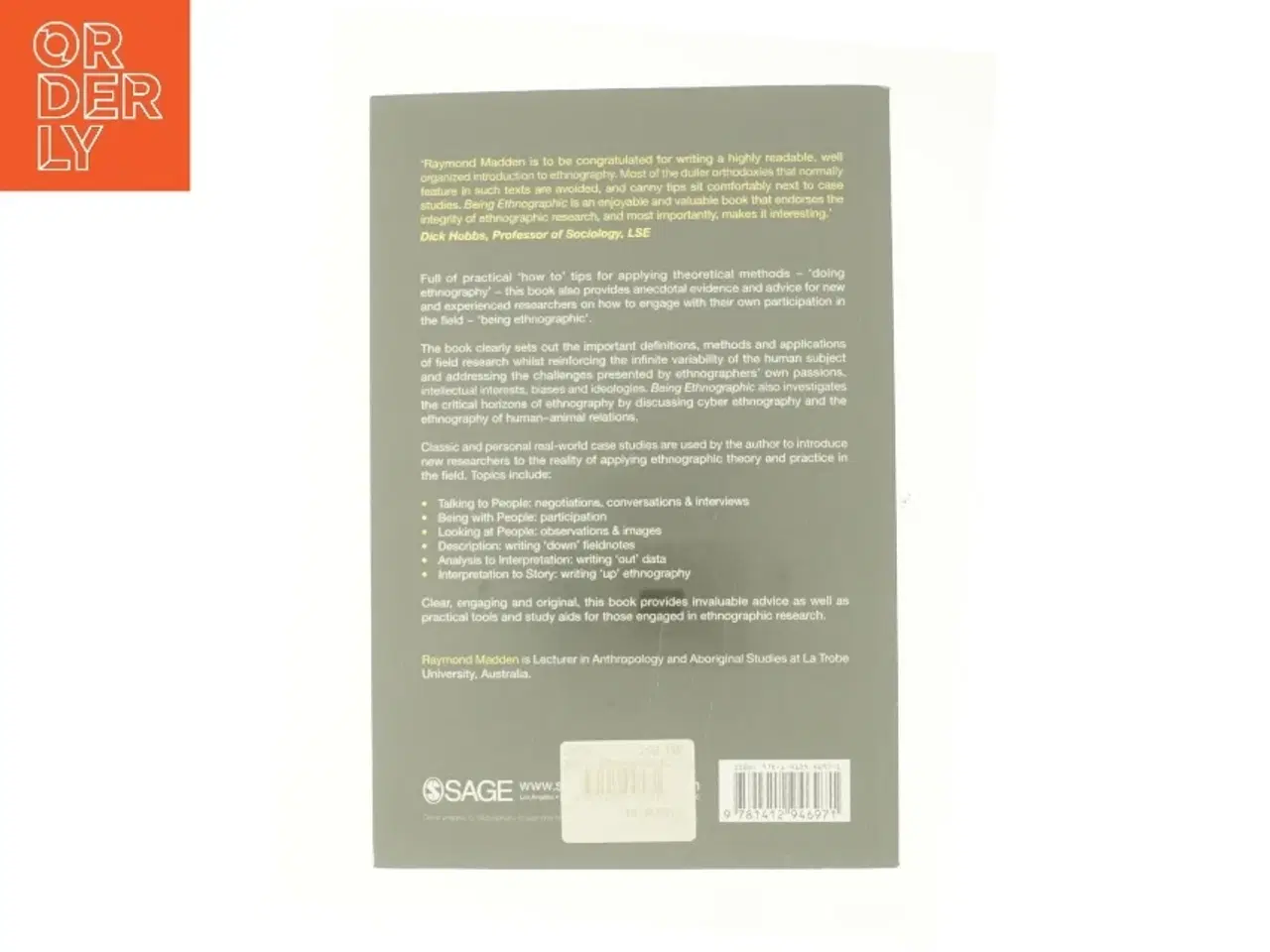 Billede 3 - Being Ethnographic: a Guide to the Theory and Practice of Ethnography - 1st Edition (eBook) af Raymond Madden (Bog)