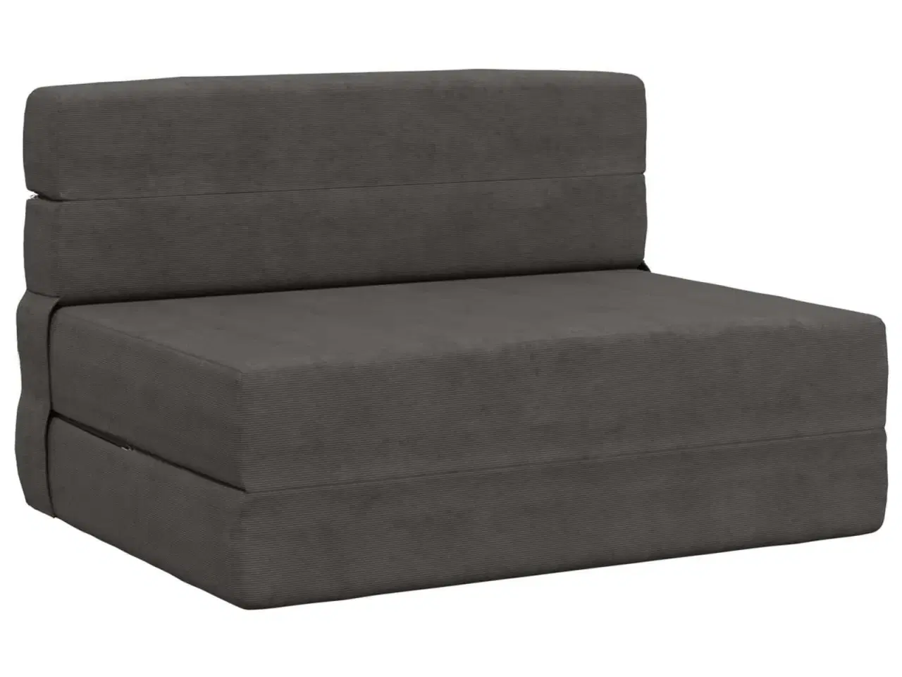 Billede 1 - Foldesofa seng Mørkegrå 190 x 70 x 15 cm Velourstof