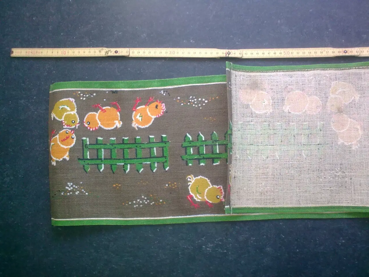 Billede 3 - Dansk tekstil tryk retro påskedug bordløber