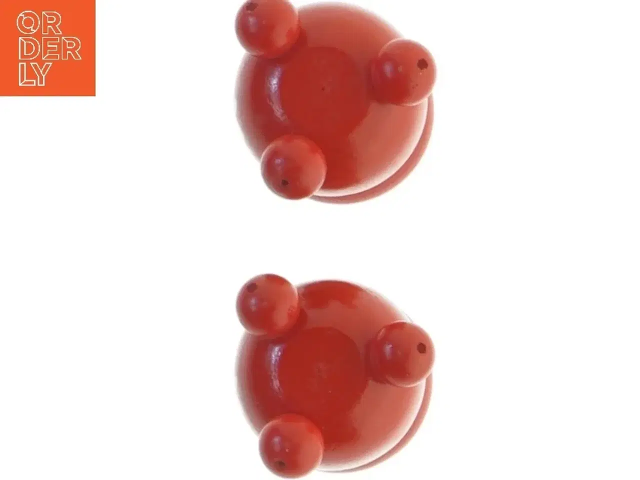 Billede 3 - Røde lysestager med blomster (str. 7 cm)