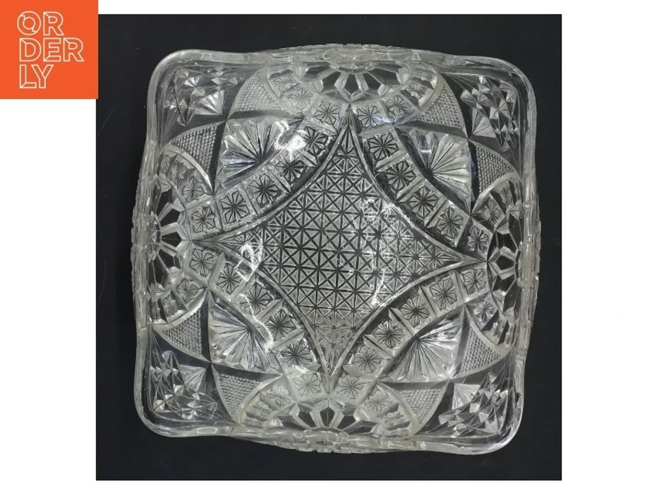 Billede 2 - Firkantet glas skål (str. 6x20x20 cm)