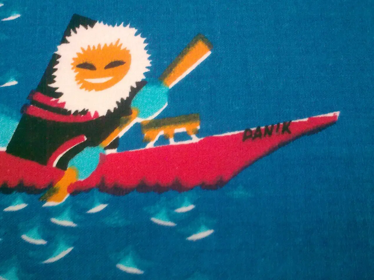 Billede 1 - GRØNLAND bakke dug KUNST tekstil tryk print