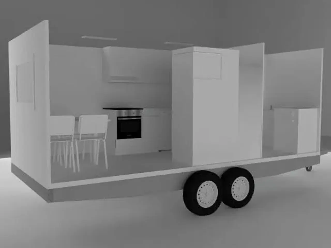 Billede 3 - Køkkenvogn med badeværelse
