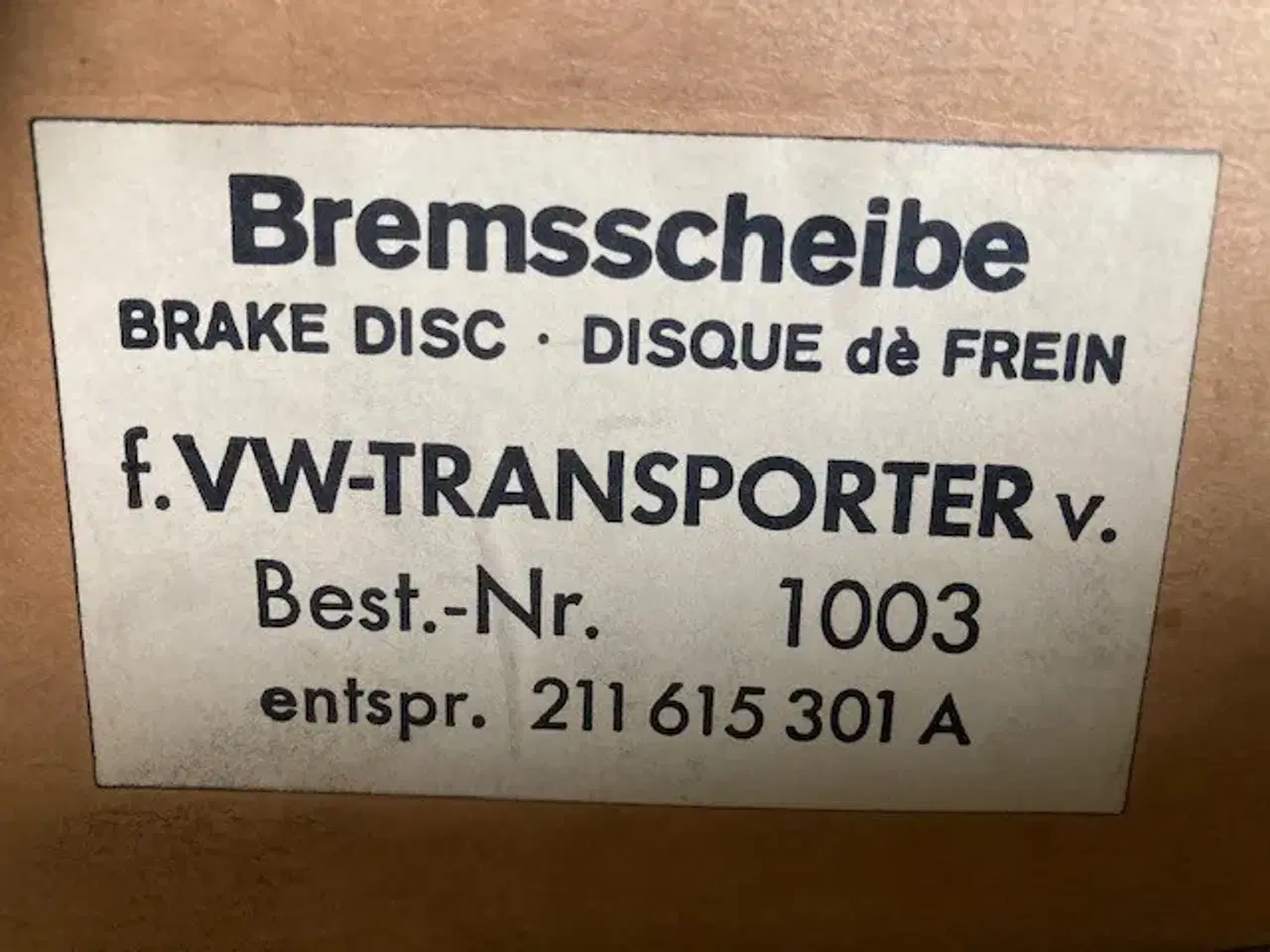 Billede 14 - Bremseskiver / calipre, VW Transporter 1970-72