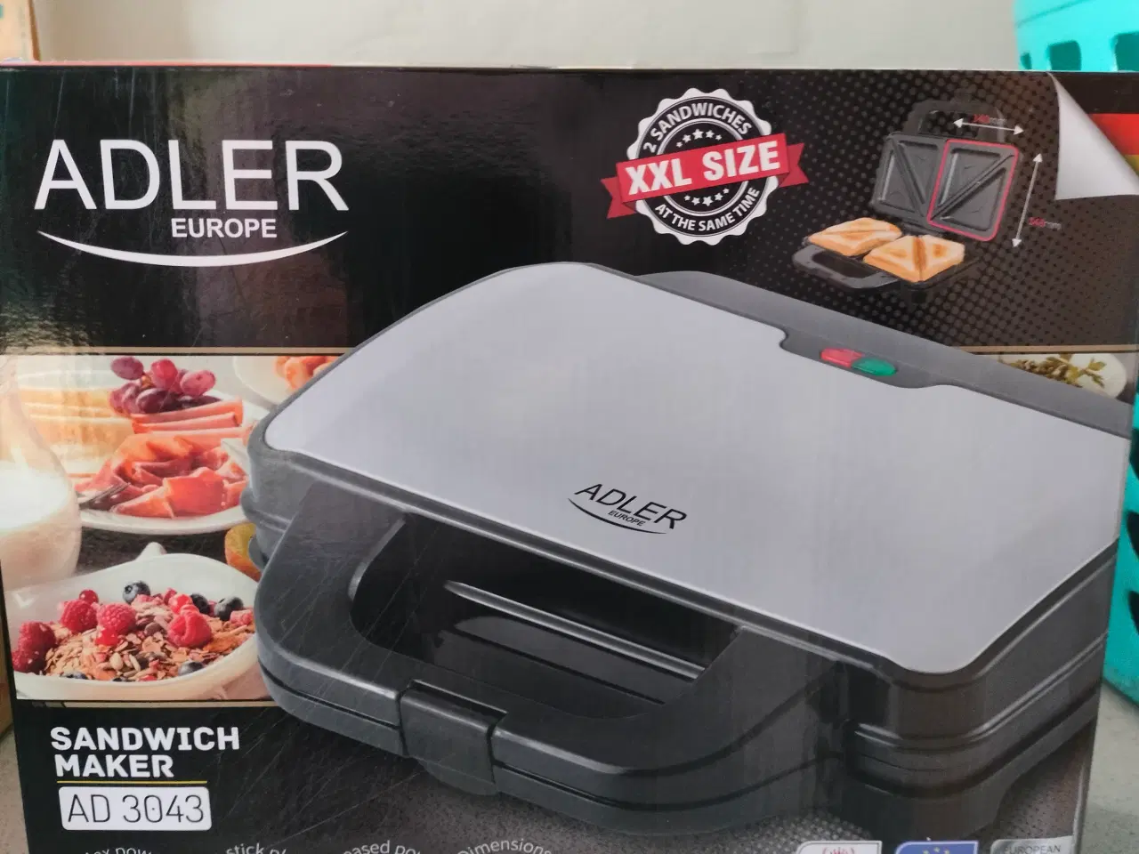 Billede 1 - XXL SIZE Sandwich Maker, ADLER Europa