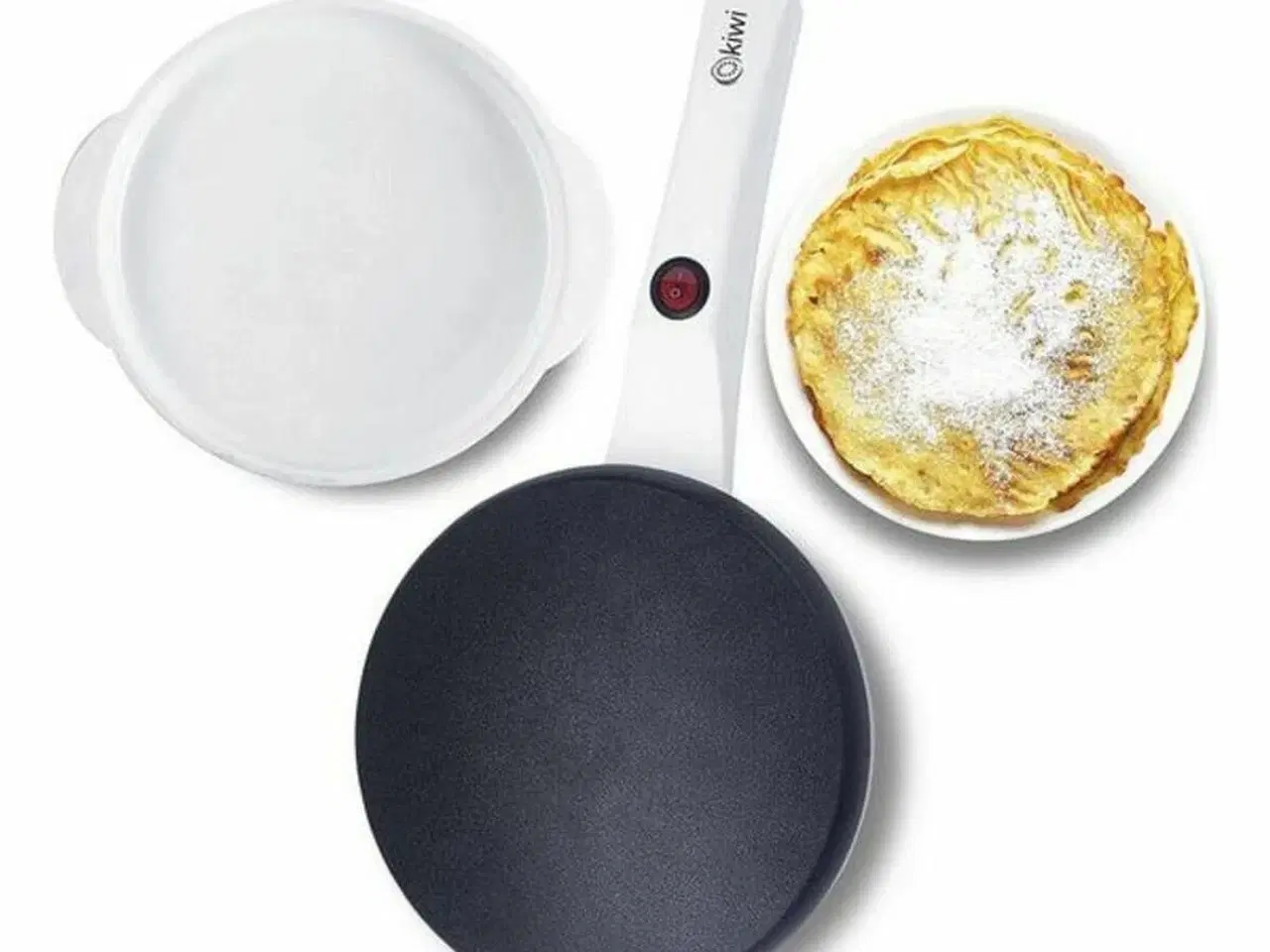Billede 1 - Kiwi pandekagemaskine 600 W - hvid (Ø 20 cm)