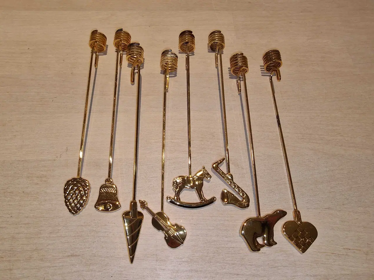 Billede 2 - Julelysholdere fra Georg Jensen, 18 karat guld for