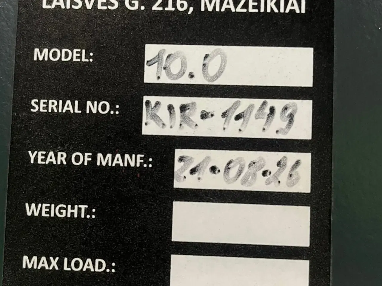 Billede 3 - BEAR 10.0 Læsserampe stærk model til 10.000KG