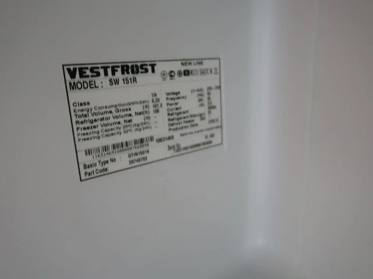 Billede 4 - Køleskab VESTFROST SW 151R