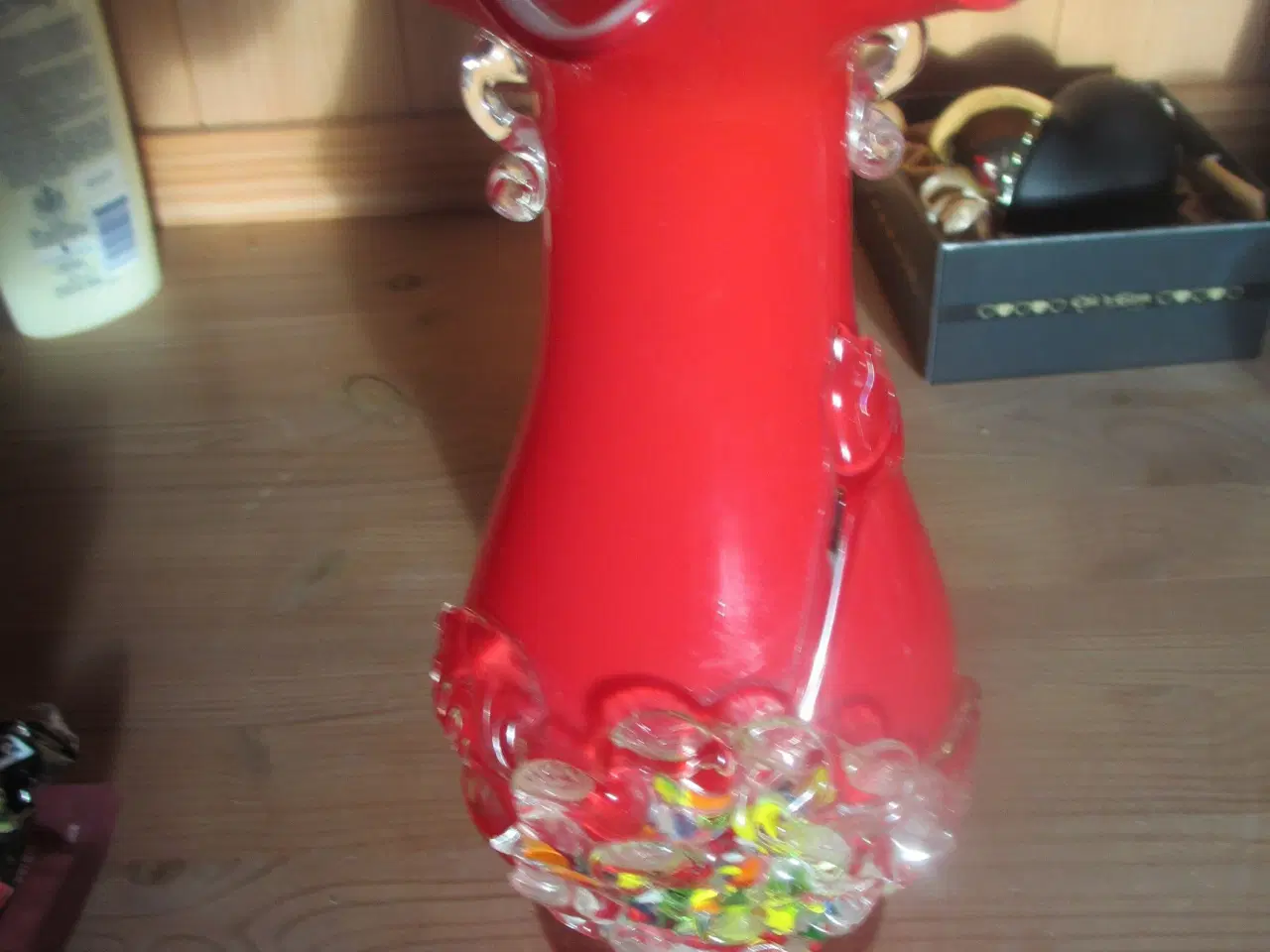 Billede 1 - stor høj 24  cm  glas  vase  