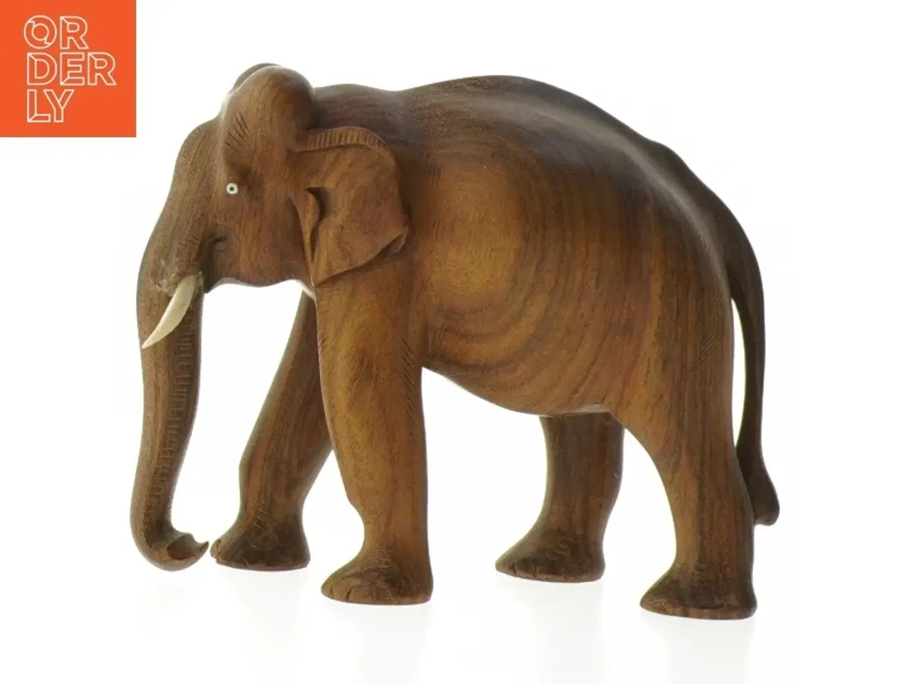 Billede 1 - Træfigur af elefant (str. 16,5 cm)
