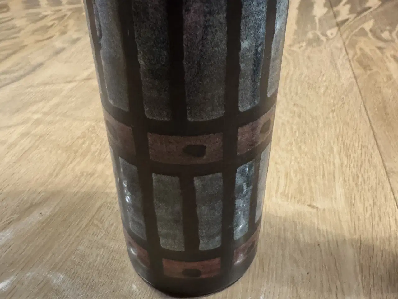 Billede 1 - Antik vase i blå nuancer