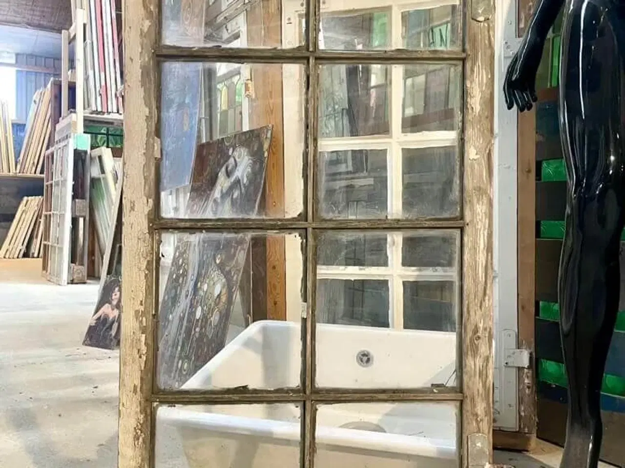 Billede 1 - Original, mindre 8-ruders vinduesramme