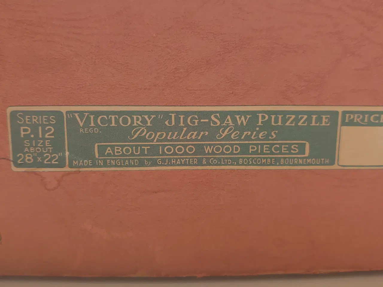 Billede 2 - Victory Jig-saw puzzle. 1000 træbrikker. Ca 1950