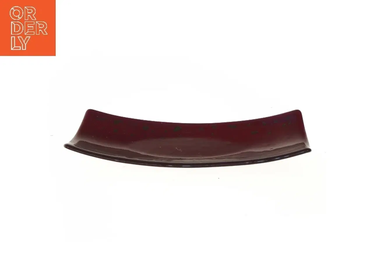 Billede 3 - Rødt glasfad (str. 31,5x15 cm)