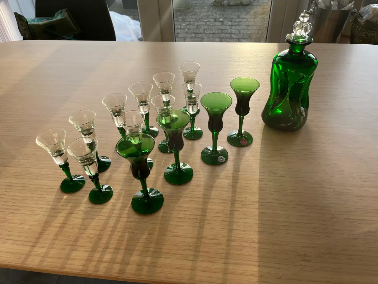 Billede 8 - Holmegaard karaffel med 14 glas 