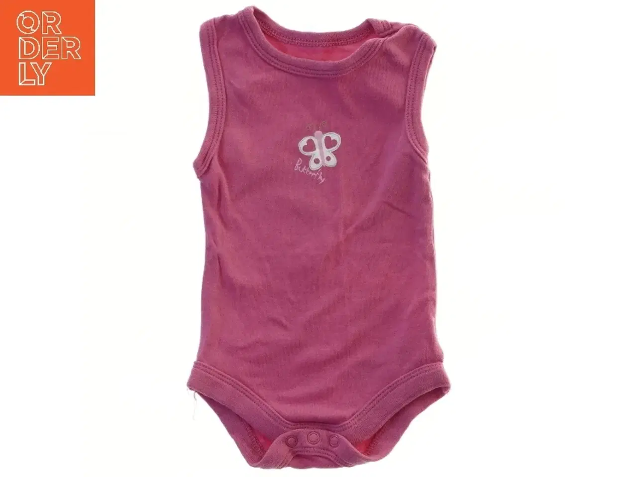 Billede 1 - Lyserød bodystocking med sommerfuglmotiv (str. 68)