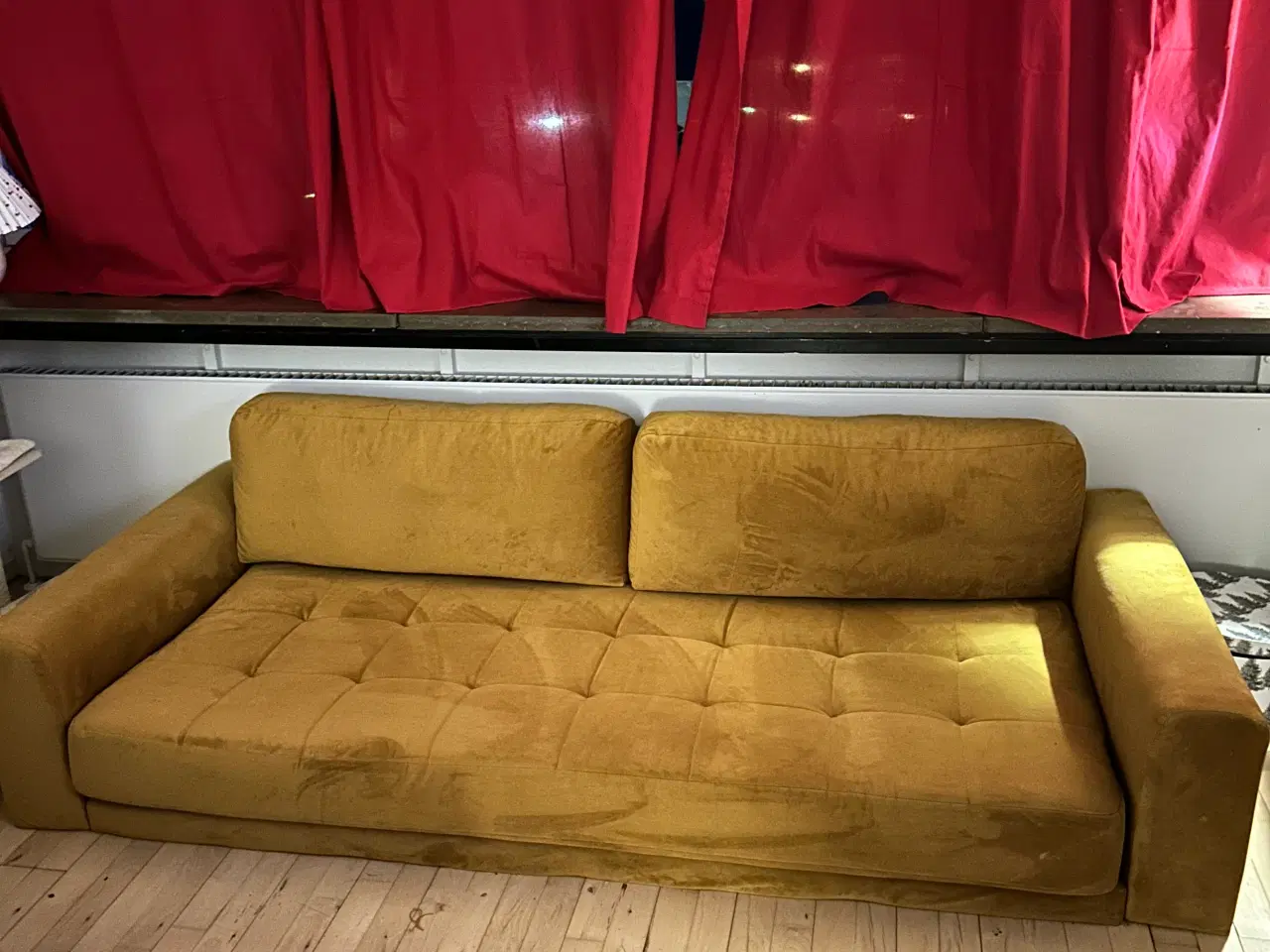 Billede 1 - 3 personers sofa i velour