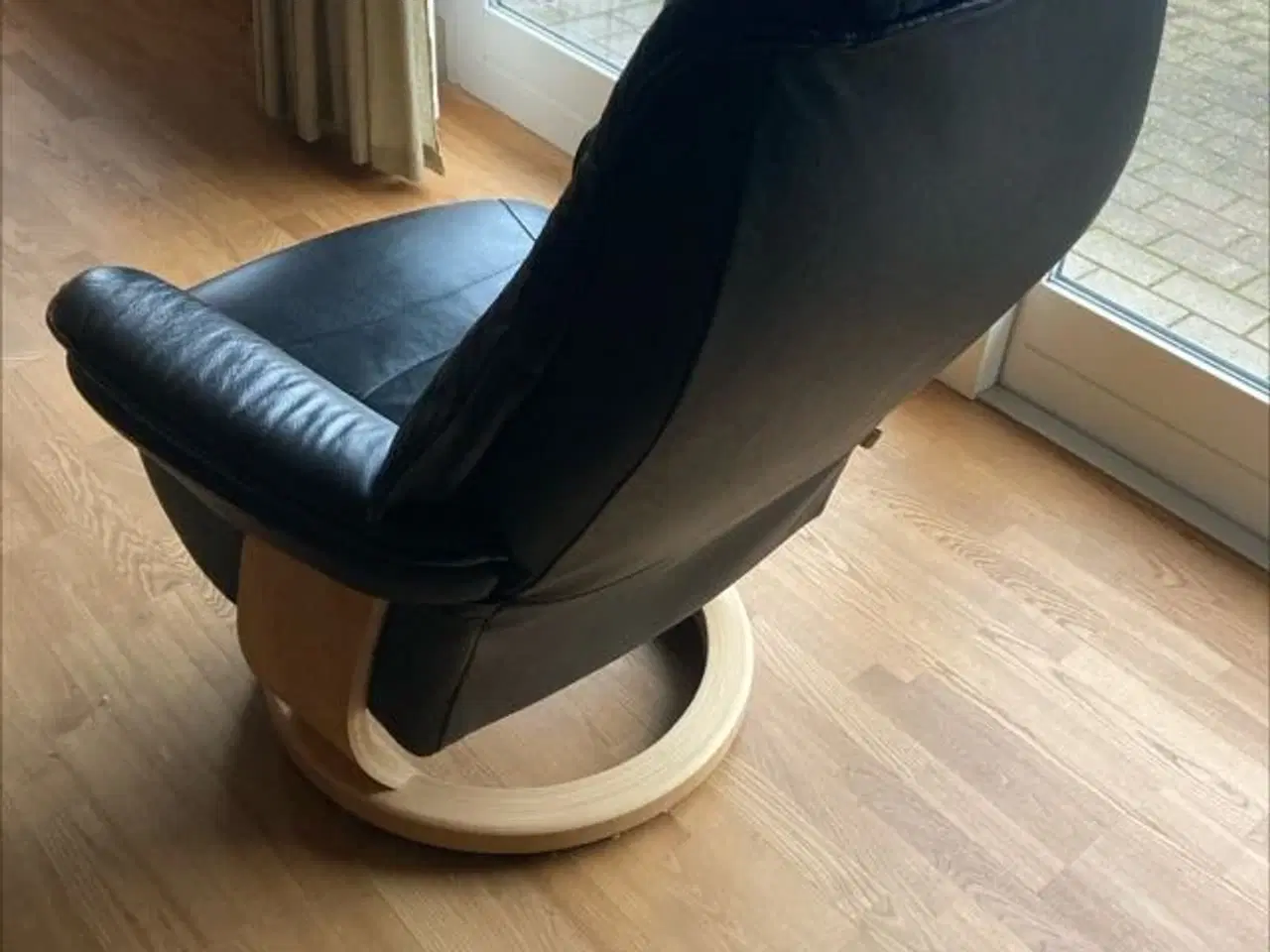 Billede 2 - Hjort Knudsen lænestol ægte læder sort