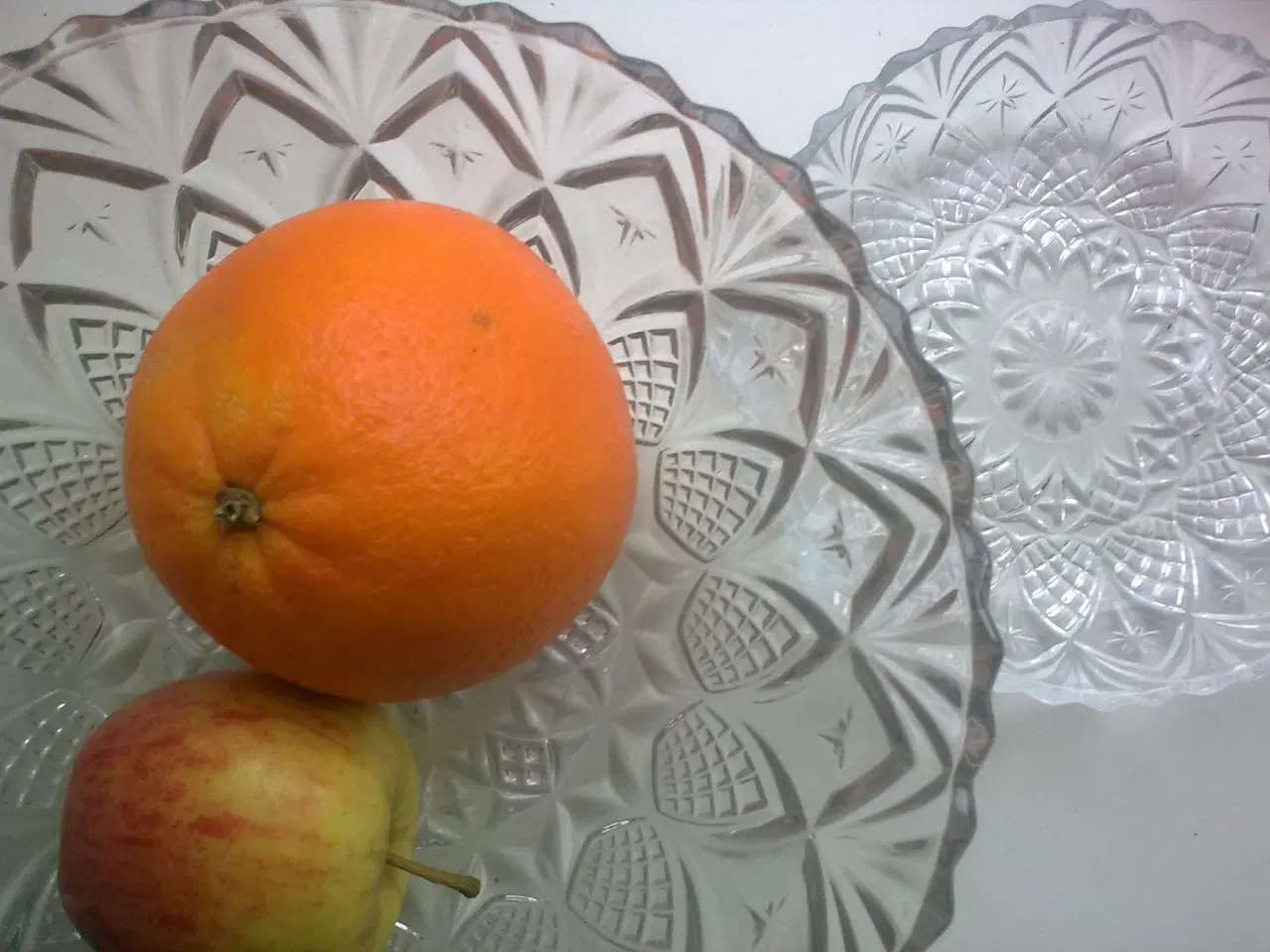 Billede 1 - Ananas asiet og skål i glas vintage 2 DELE