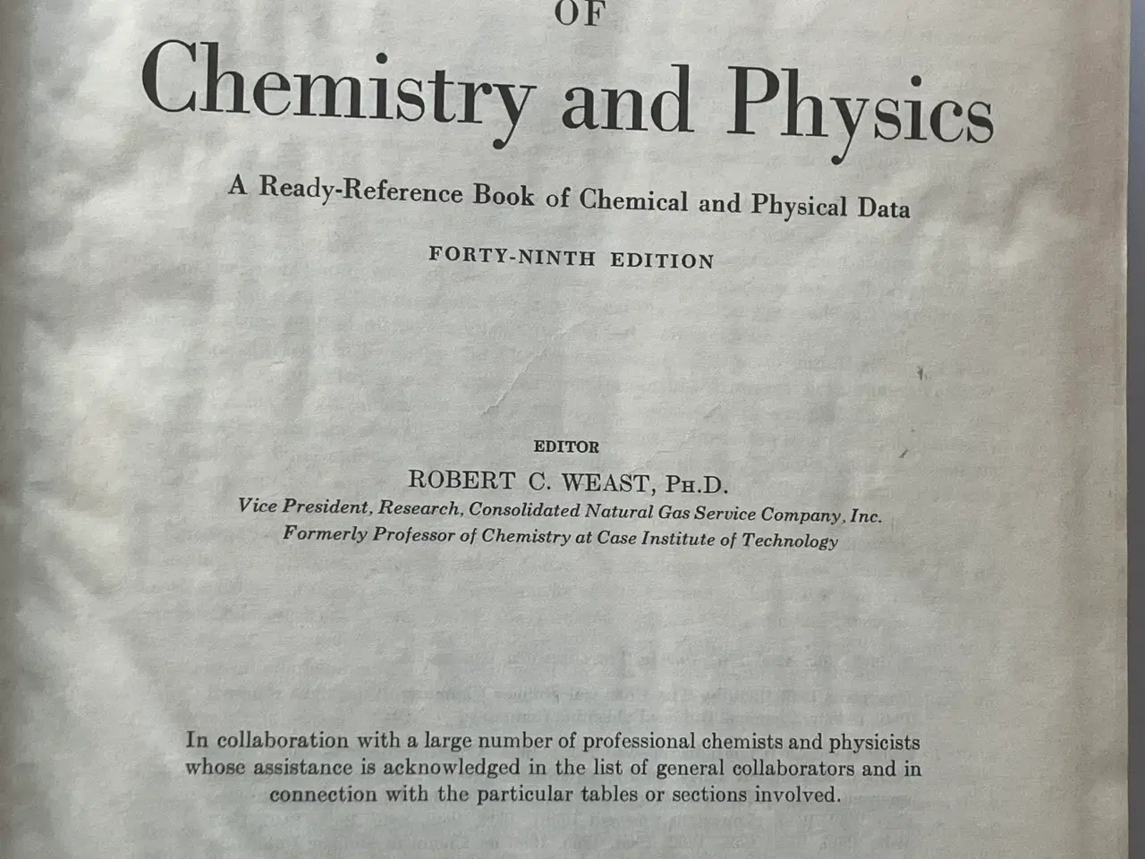 Billede 2 - Handbook of Chemistry and Physics.