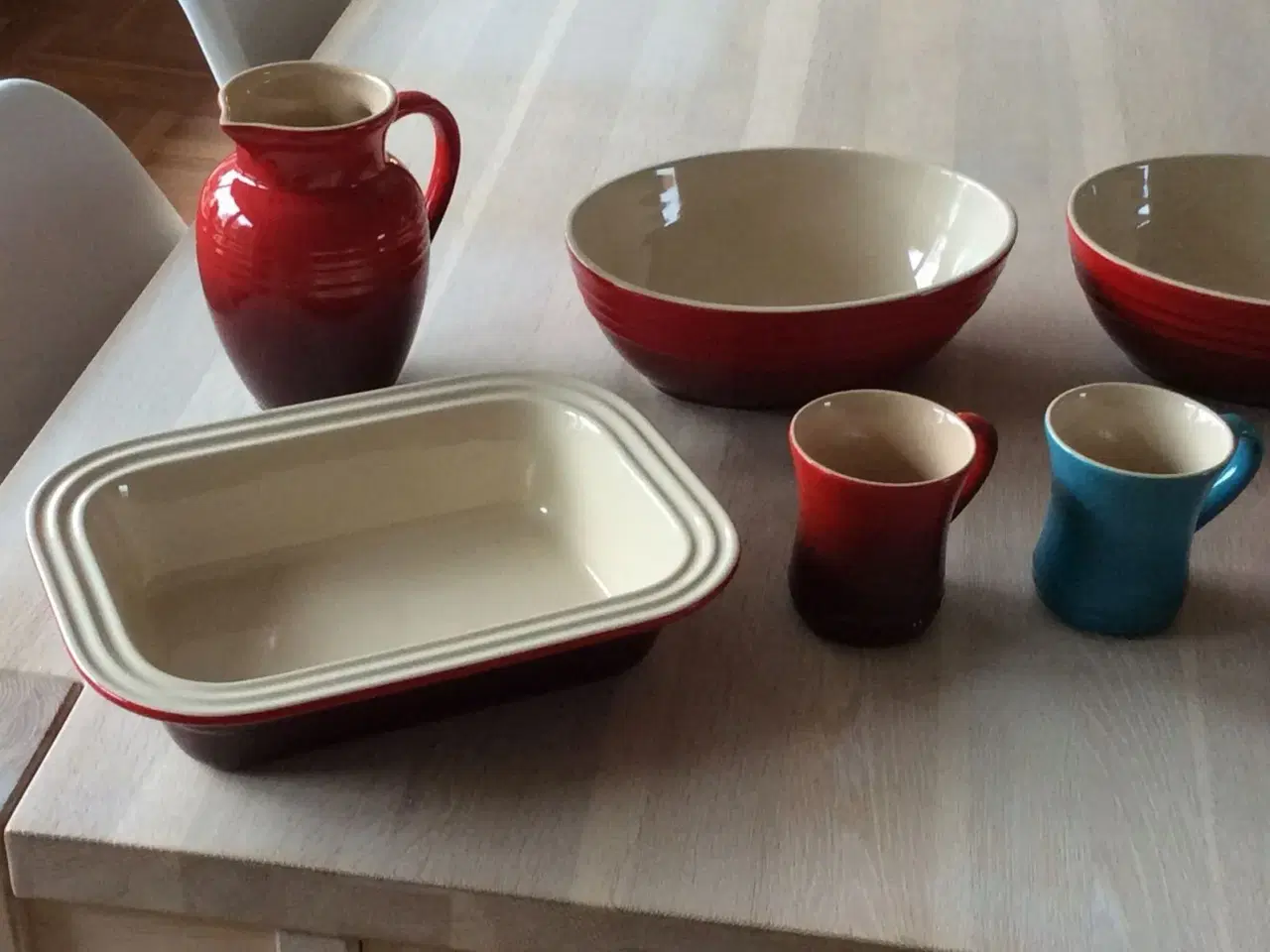 Billede 3 - Le Cruiset rød 8 dele