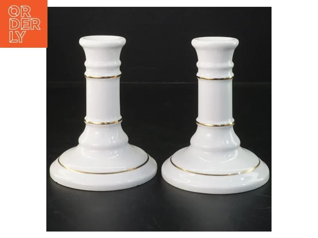 Billede 1 - Keramiske lysestager (str. 14 cm. 2 styk)