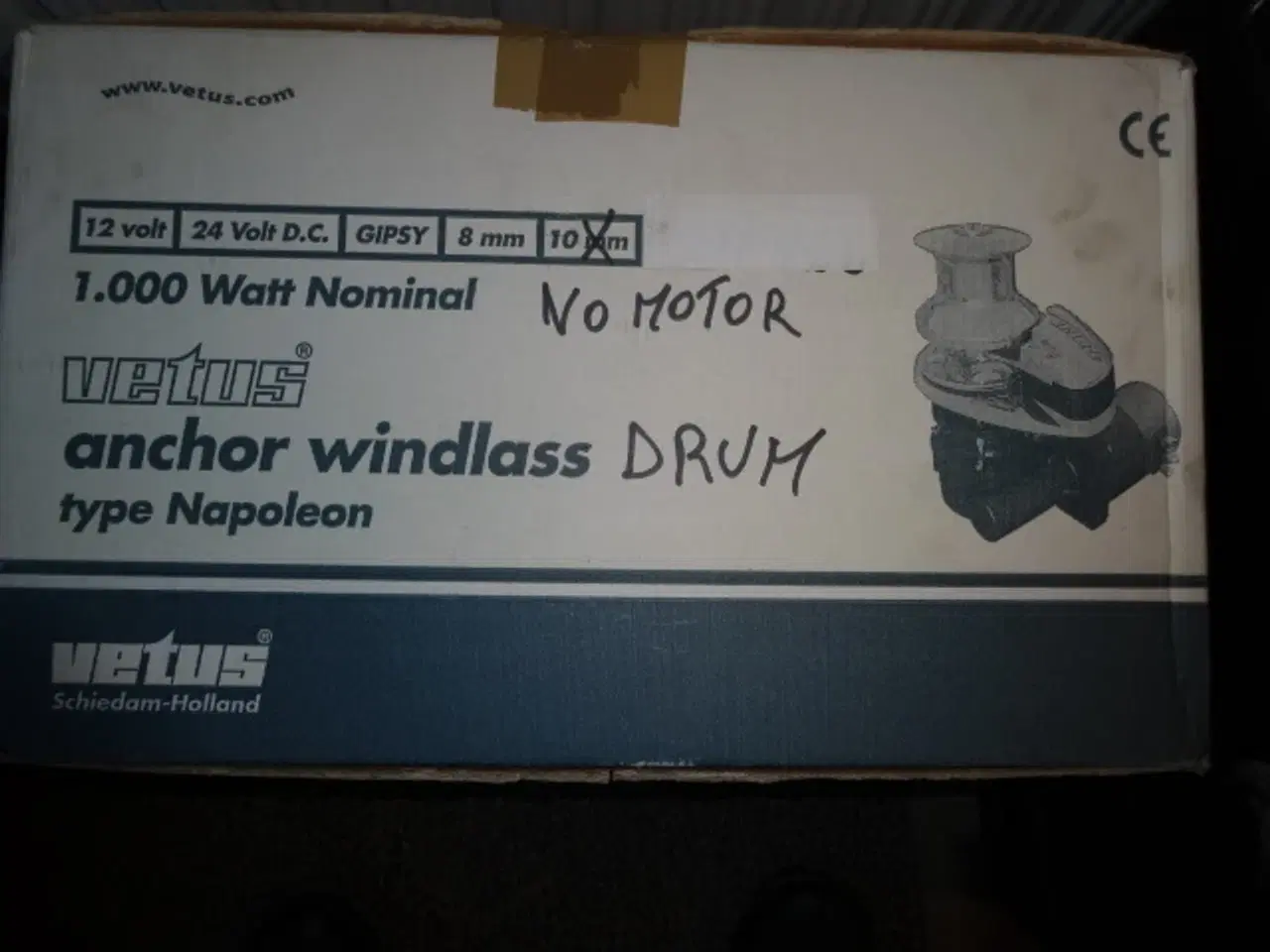 Billede 4 - VETUS Ankerspil med capstan - (uden motor)