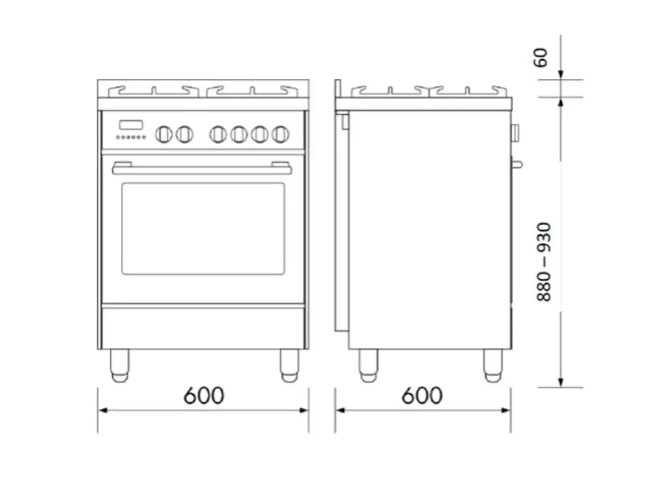 Billede 2 - WITT (ikke SMEG) gaskomfur med el-ovn