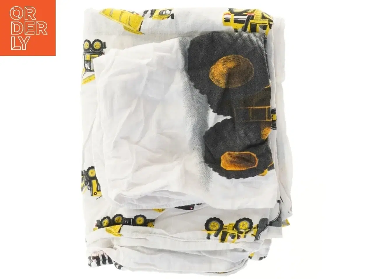 Billede 3 - Børnesengetøj med gravemaskiner (str. pude 43x40, dyne 92x120 cm)