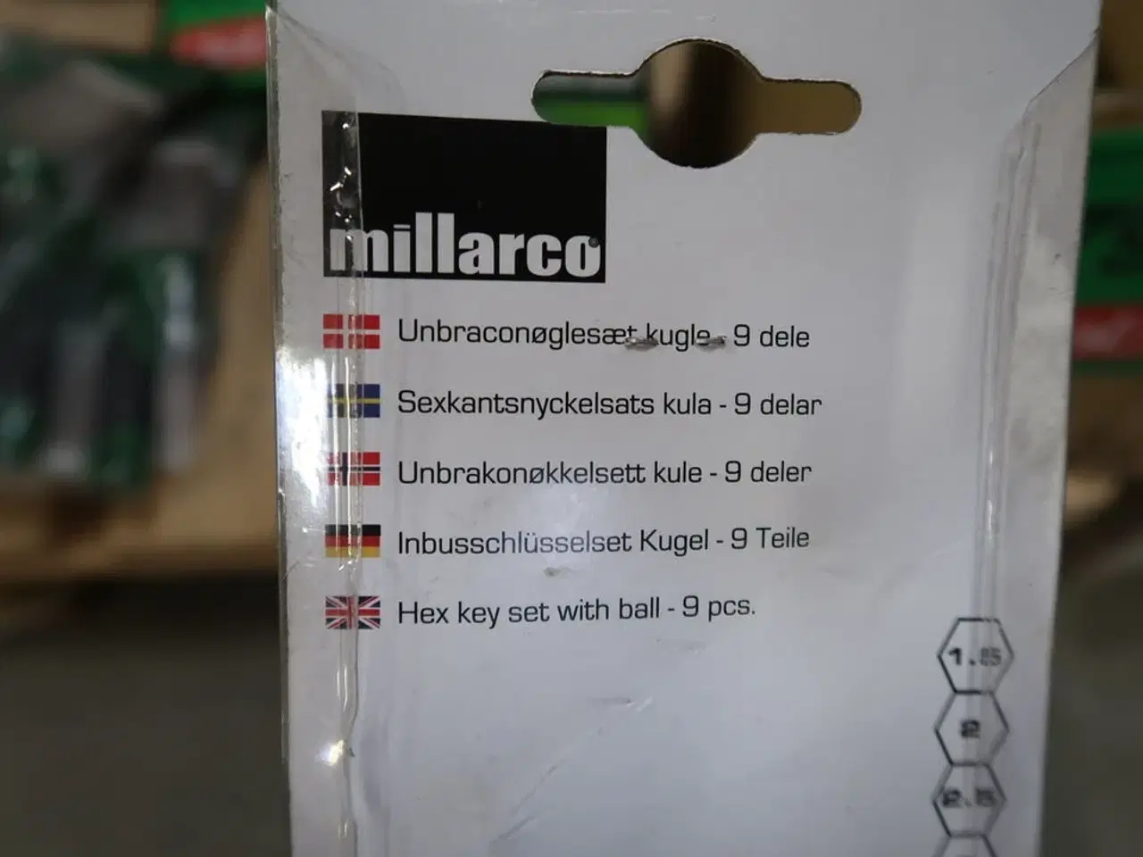 Billede 3 - 9 pk. Work it by millarco  unbrakonøglesæt med kugle 1,5-10 mm