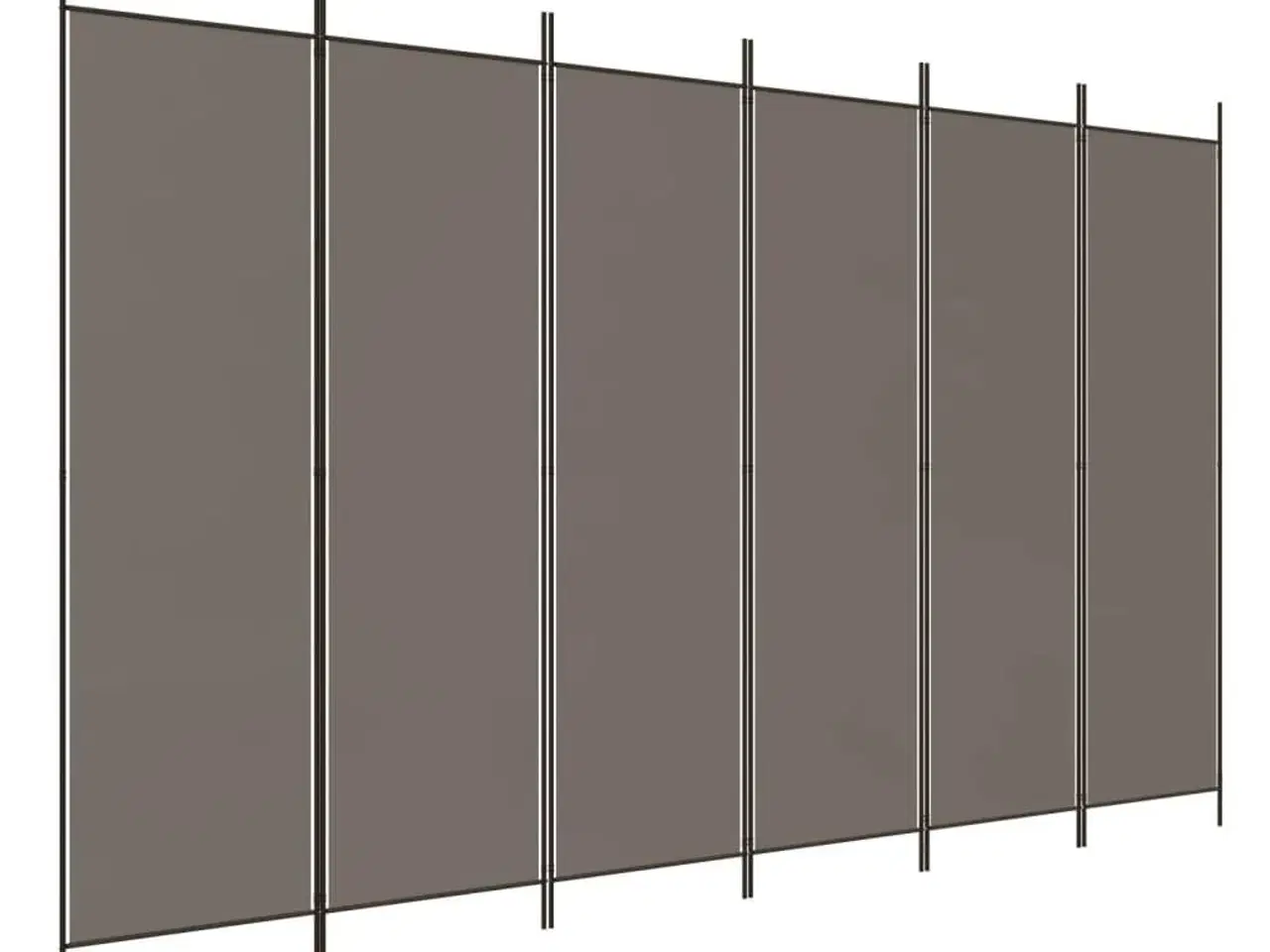 Billede 2 - 5-panels rumdeler 300x200 cm stof antracitgrå