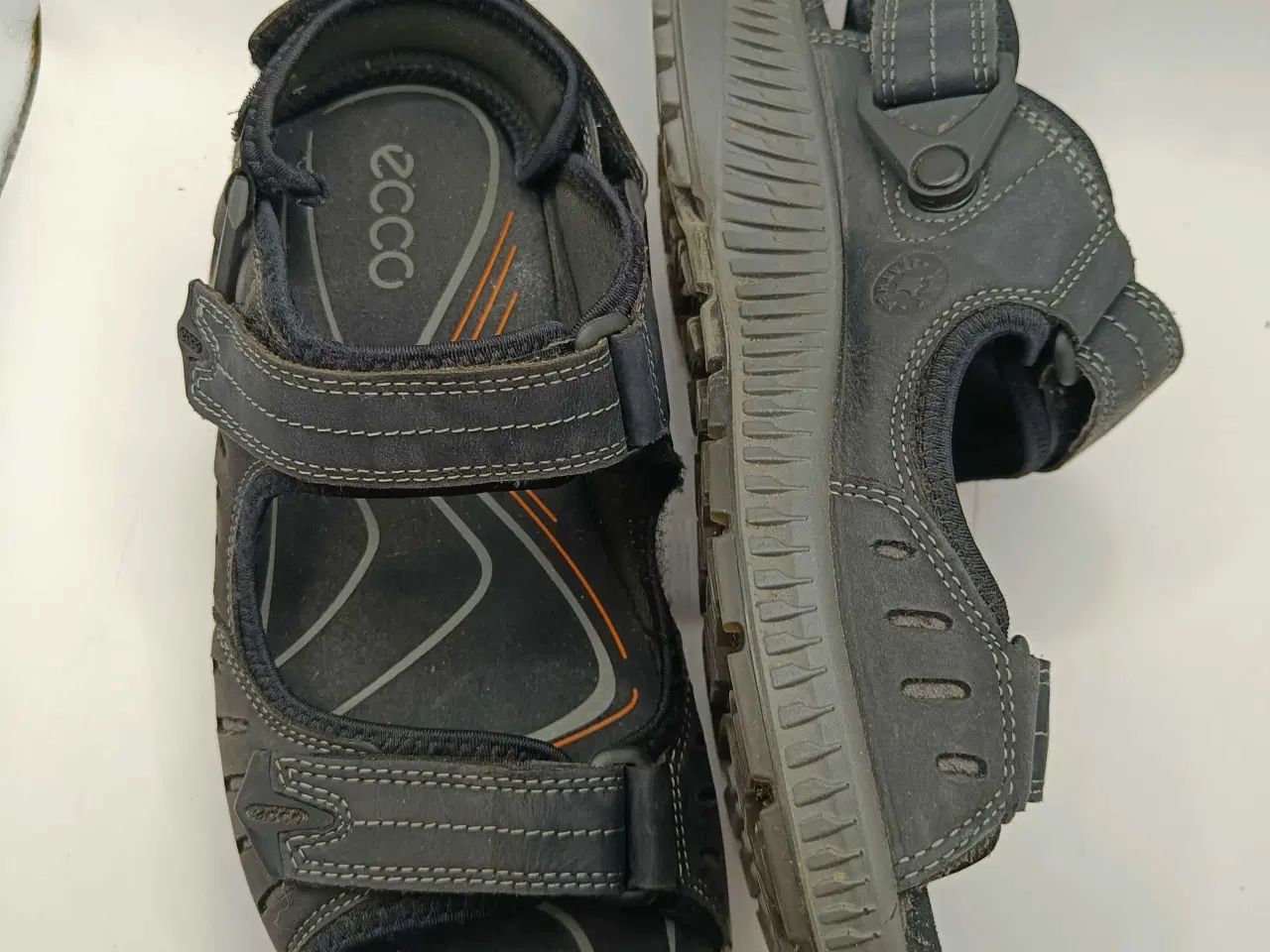 Billede 2 - Ecco sort læder sandaler 41str 