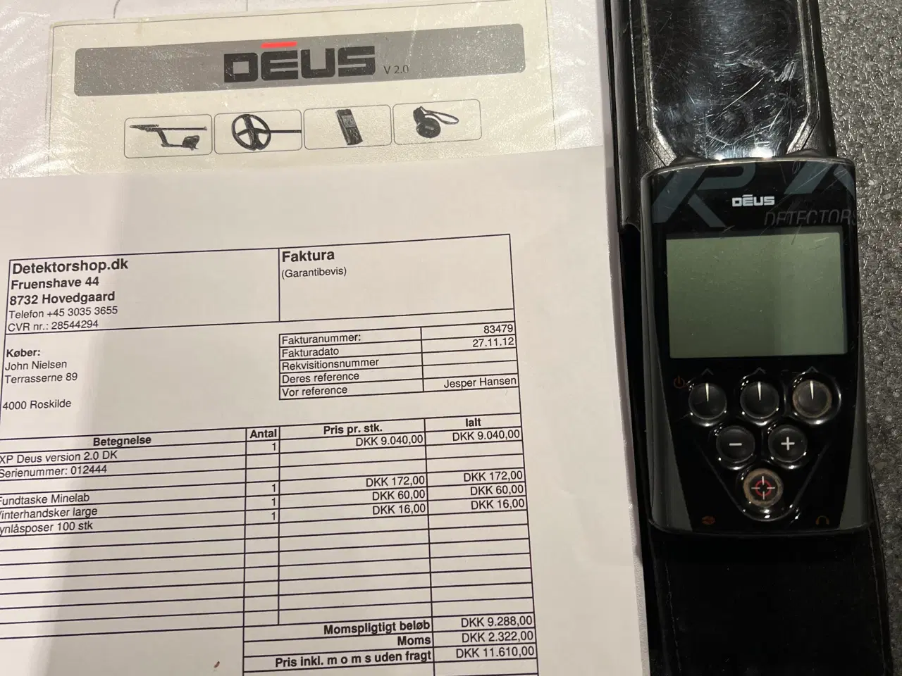 Billede 2 - XP Deus 1 med alt tilbehør