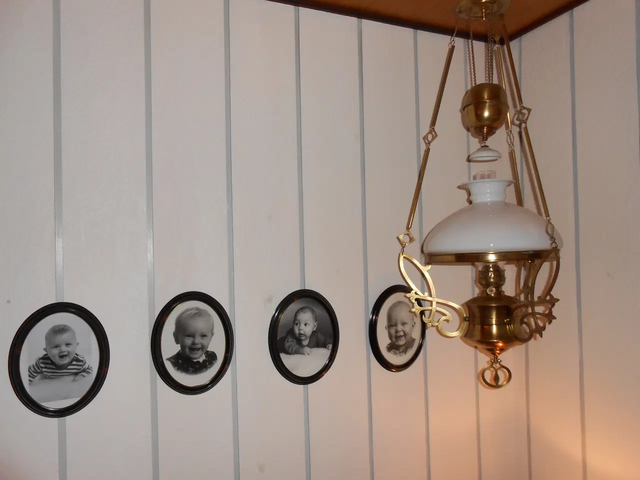 Billede 2 - Antik messing hængelampe