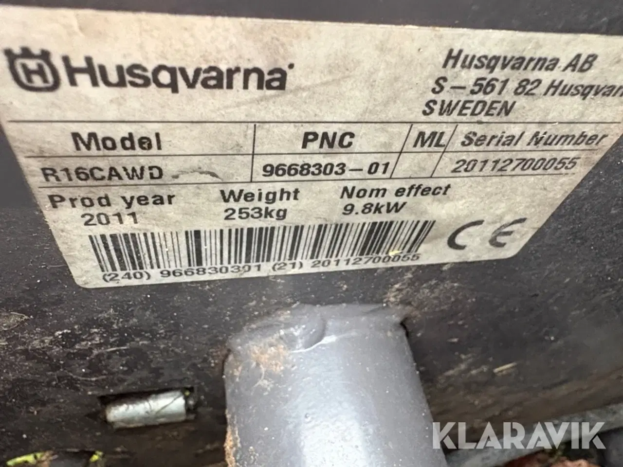 Billede 5 - Græsslåmaskine Husqvarna R16CAWD