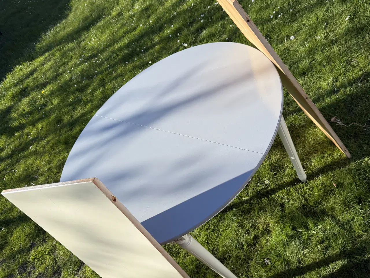 Billede 1 - Retro Rundt spisebord m/2 plader