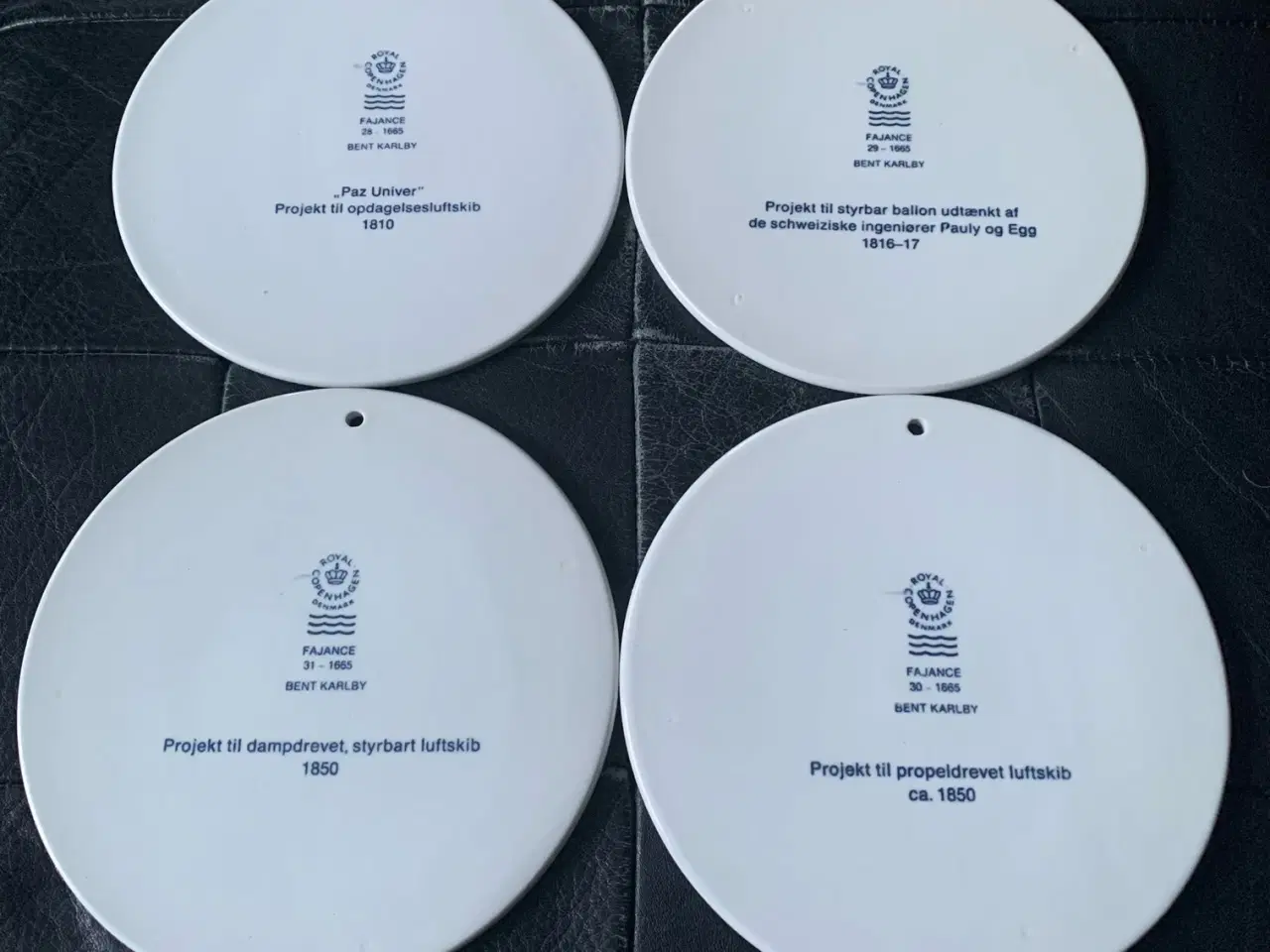 Billede 4 - Platter med luftskibe motiv, Royal Copenhagen