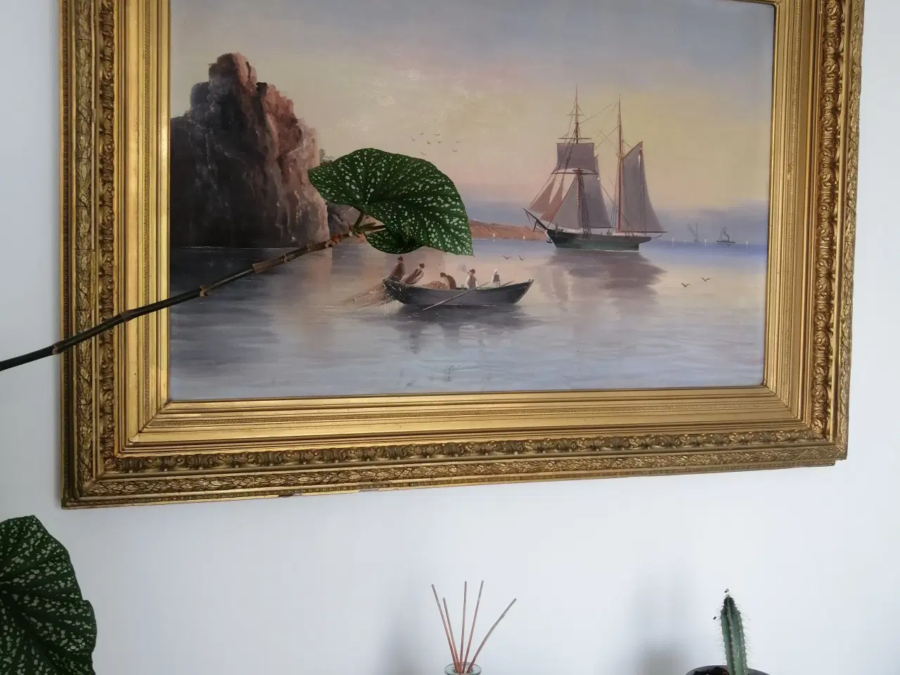 Billede 7 - Fantastisk smukt oliemaleri i fine lilla nuancer