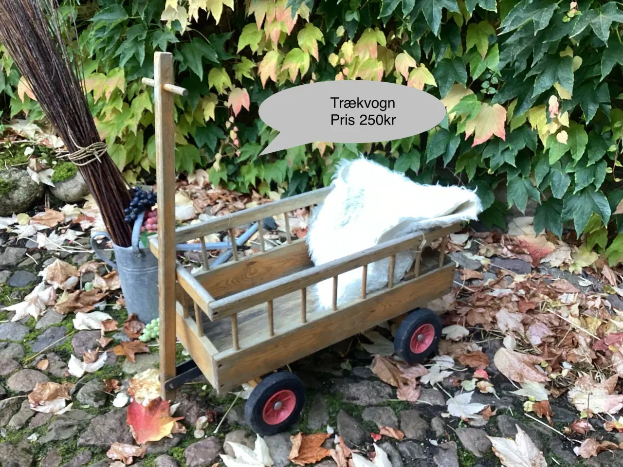 Billede 2 - Trækvogn med sæde og tremmekant
