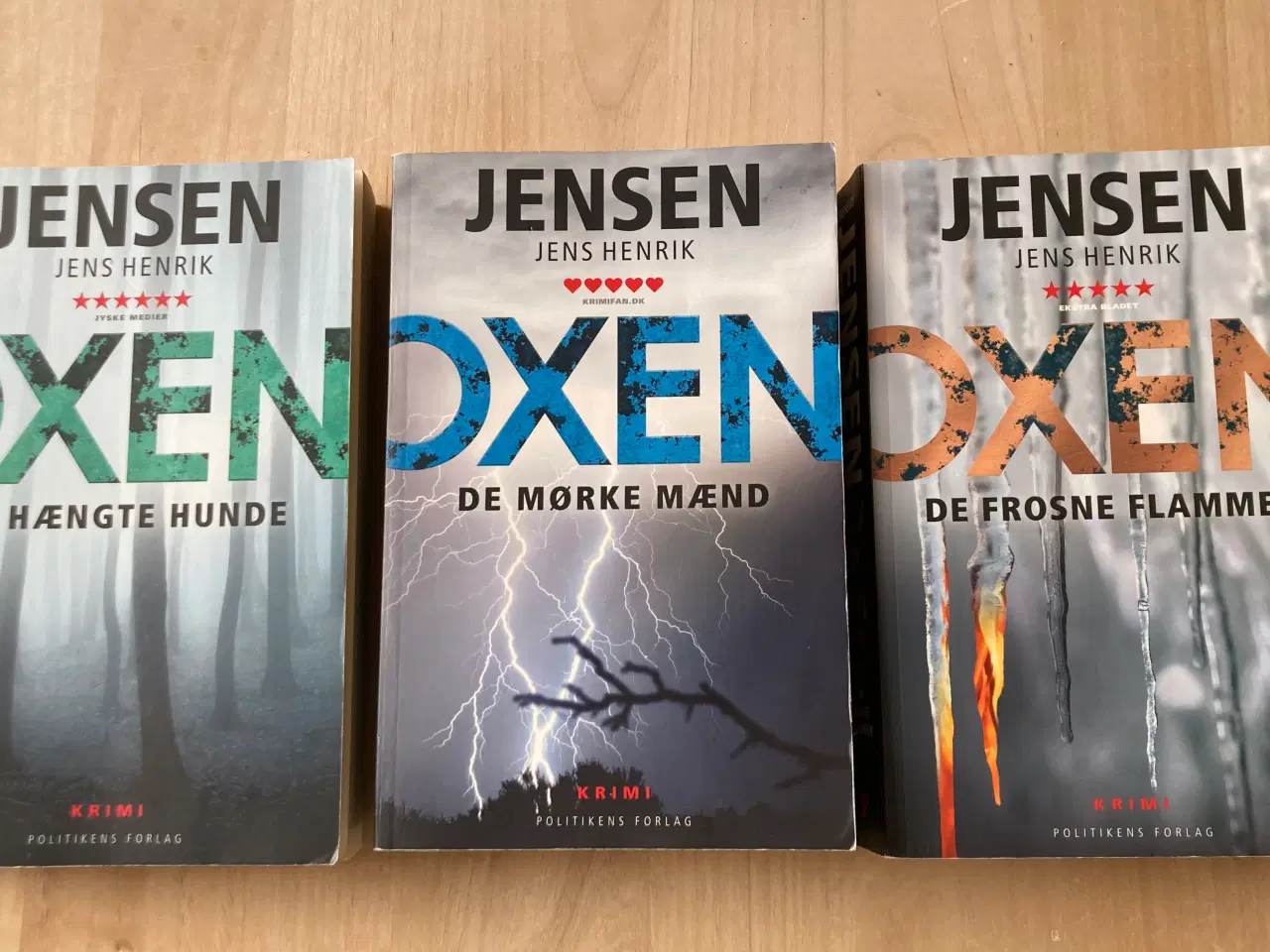 Billede 1 - De 3 første bind i serien om Niels Oxen.