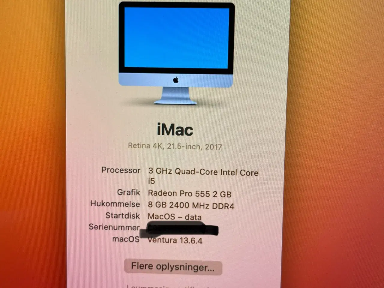 Billede 1 - iMac Retina 4K, 21,5 inch 2017