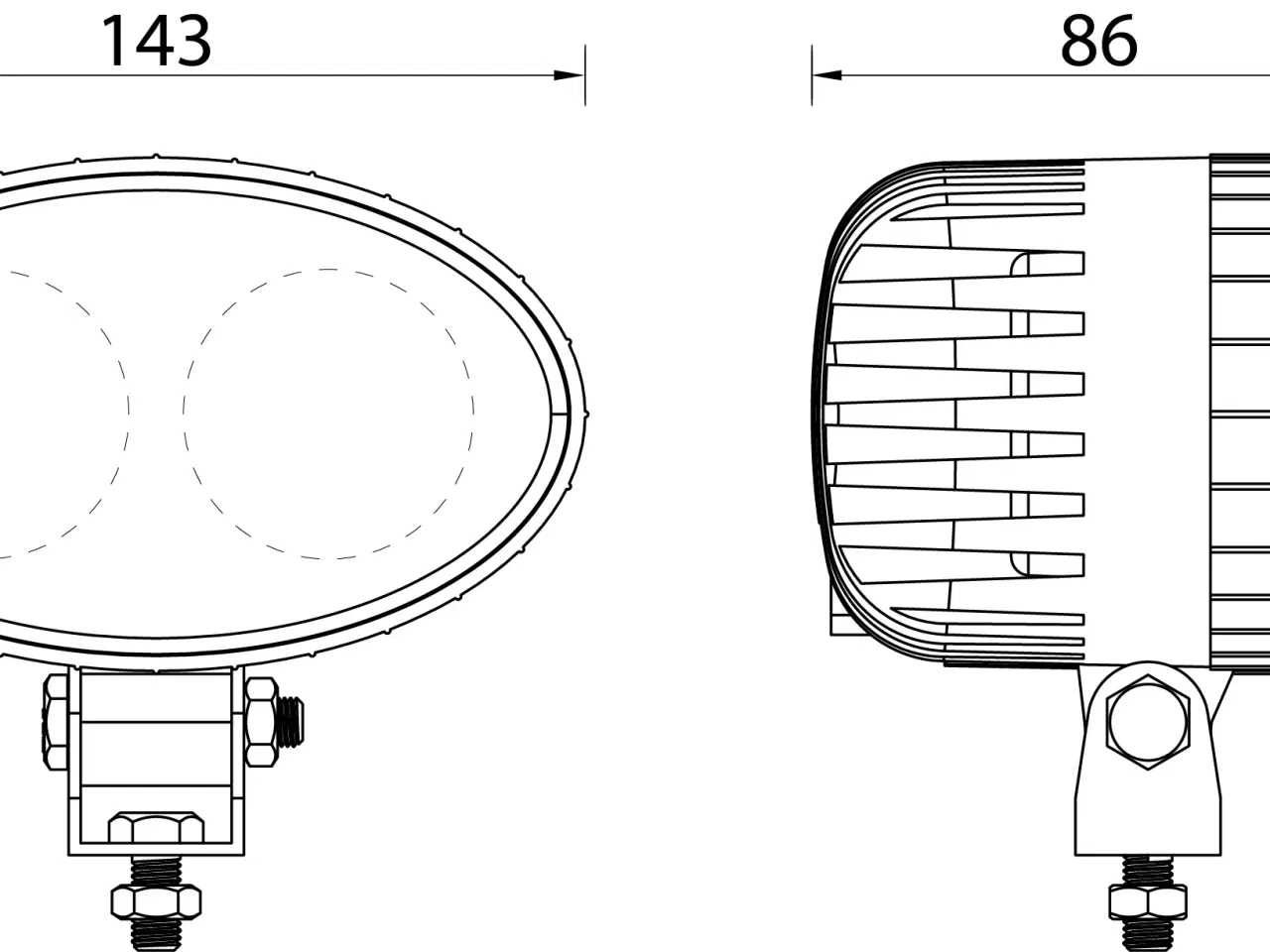 Billede 3 - Rød Pil advarselslys LED 10-80V - HC Cargo 172310