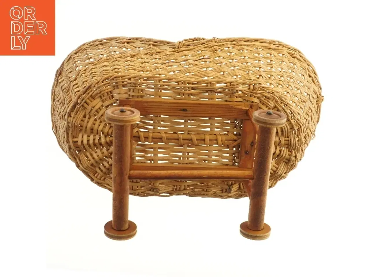 Billede 3 - Fletvugge med hjul (str. 60x33 cm)