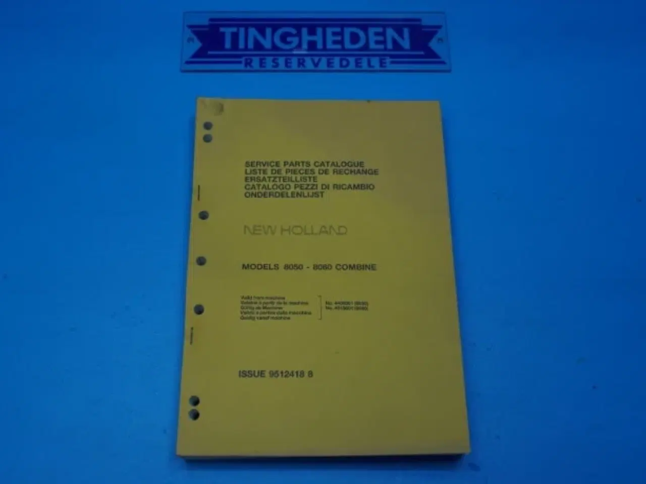 Billede 1 - New Holland 8050 - 8060 Reservedelskatalog