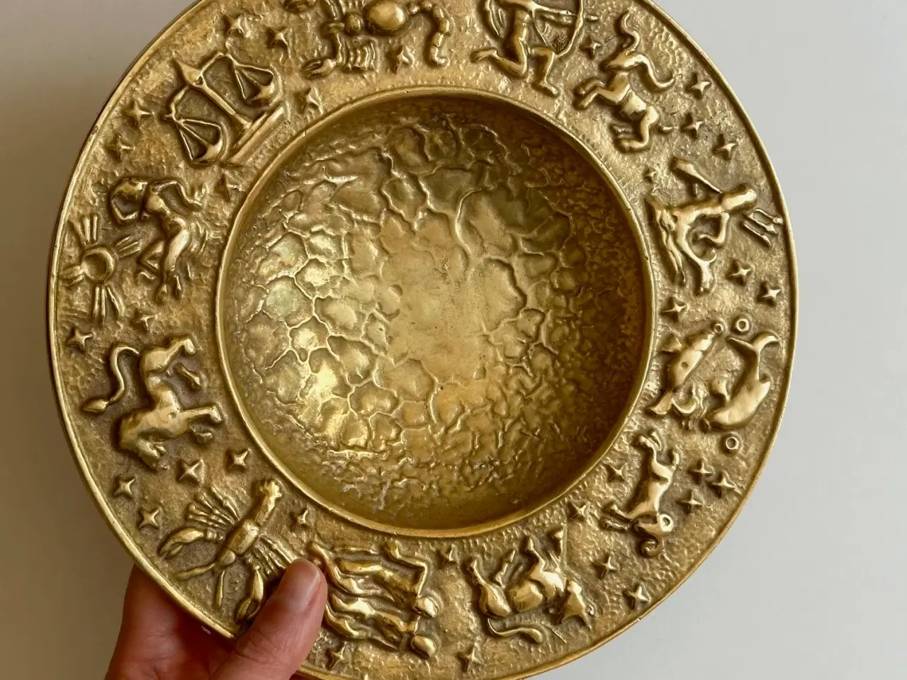 Billede 3 - Nordisk Malm, bronzefad m stjernetegn, stort