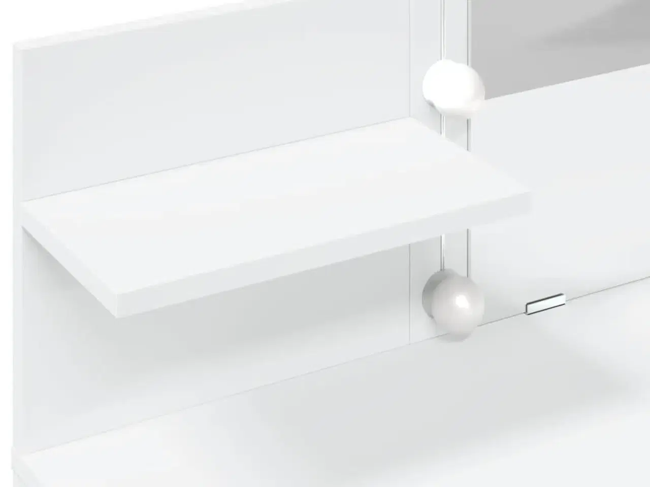 Billede 12 - Makeupbord med LED-lys 100x40x130 cm hvid