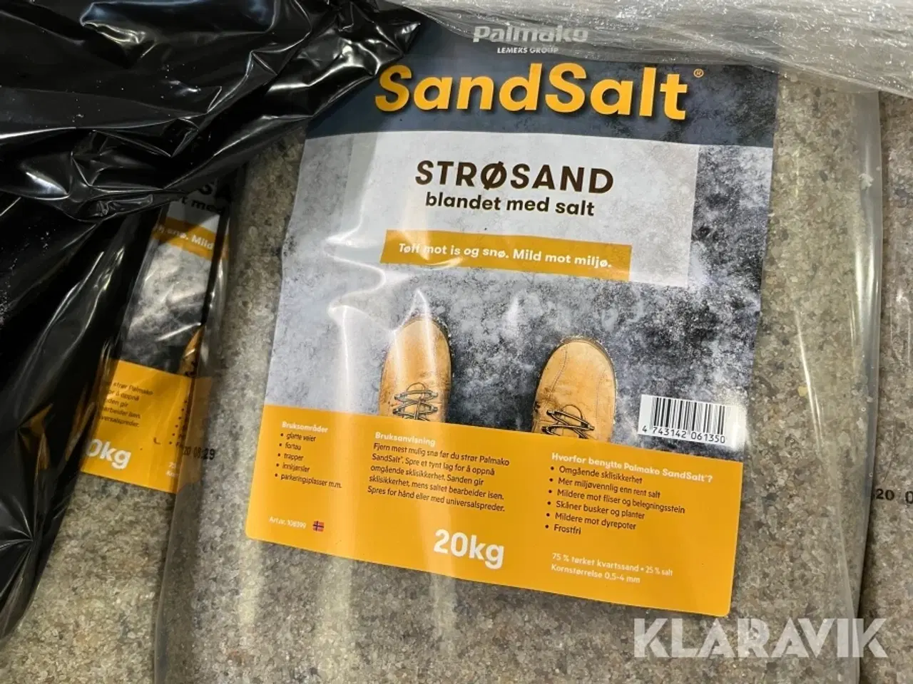 Billede 2 - Strøsand blandet med salt Palmako Sandsalt 98 sække