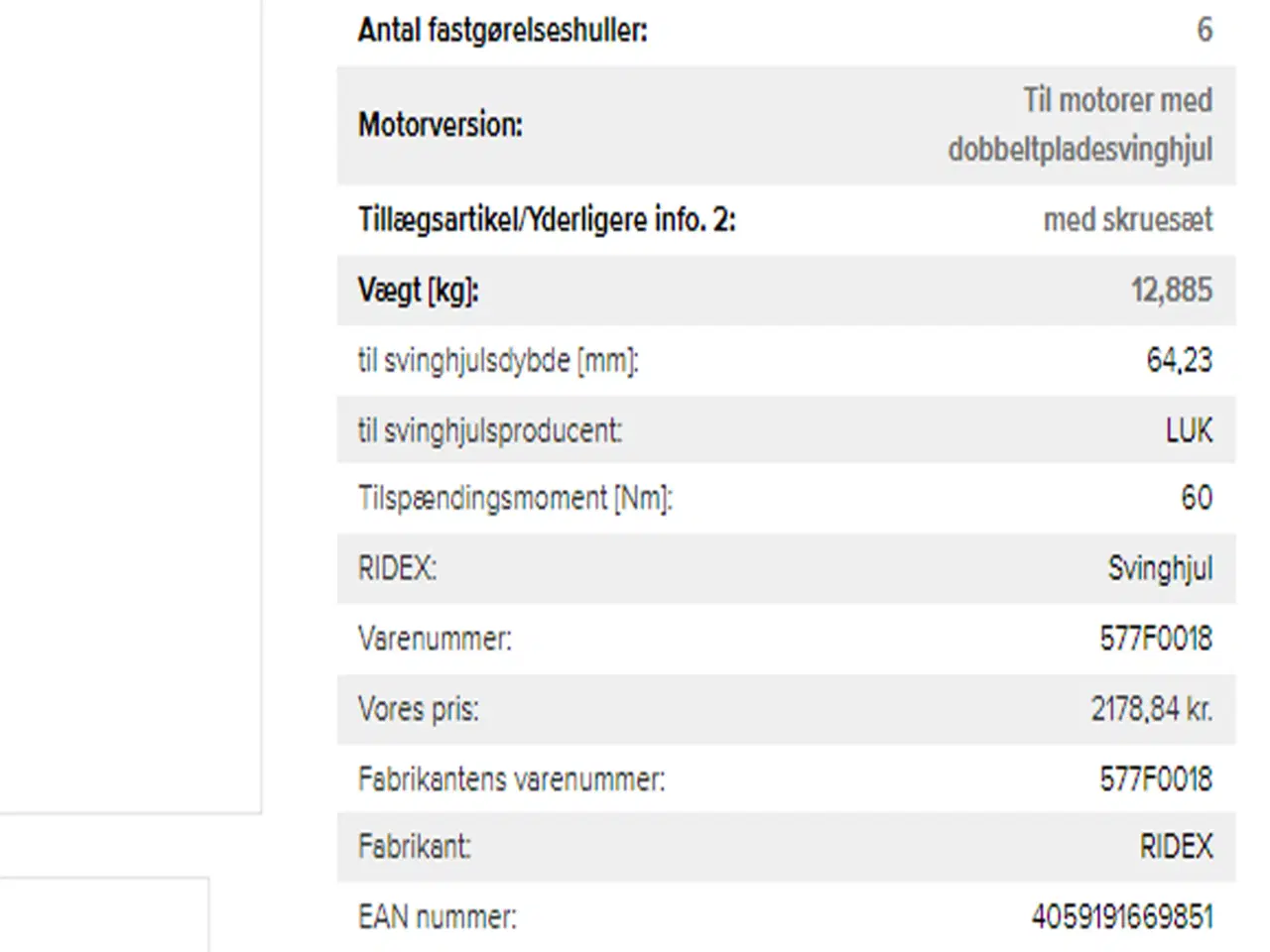 Billede 4 - Svinghjul og kobling